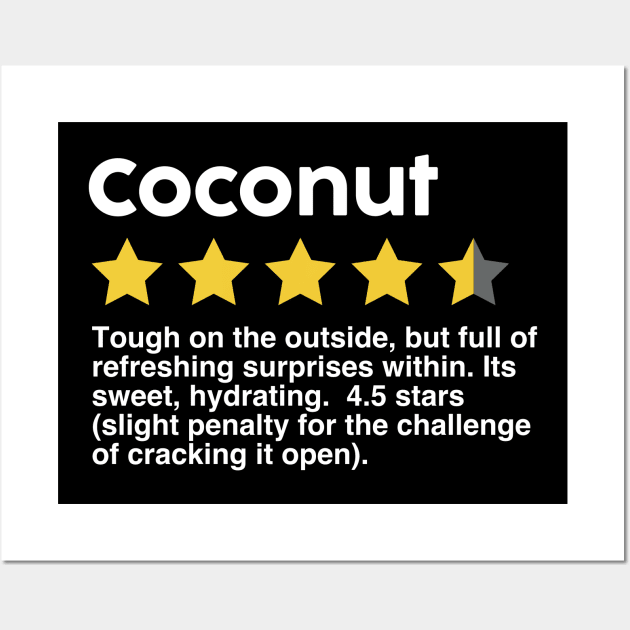 Coconut rating funny Wall Art by Messed Ups